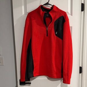 Spider Red and Black Quarter-Zip Pullover XL